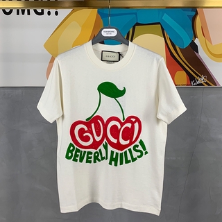 Camiseta Feminina Estampa Gucci Com Mangas Curtas Para Verão