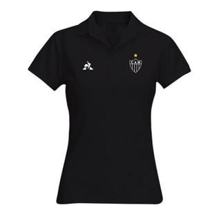 Camisa Baby Look Camiseta do Atletico Mineiro Camiseta de Futebol Blusa Gola Polo Feminina