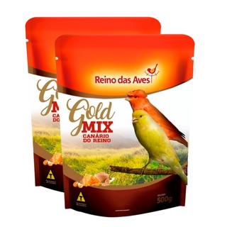 Kit 2un Canario Do Reino Gold Mix 500g - Reino Das Aves