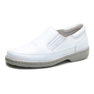 Sapato Social Masculino Confortável Anti Stress Palmilha Gel Branco Médico Enfermeiro Cla Cle (2)