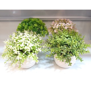 Enfeites Mini Vasinhos Plantas Artificiais Decorativos Flores