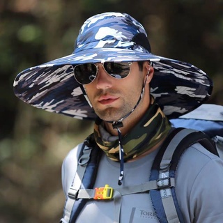 Camuflagem Chapéu De Sol Pesca Dos Homens De Verão Ao Ar Livre Protetor Solar Respirável Pescador Alpinismo À Prova D'água