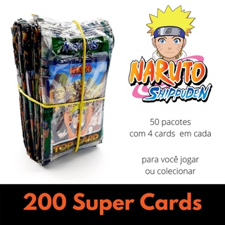 50 Pacotinhos NARUTO C/4 UNIDADES CADA| São 200 CARDS e CARTAS