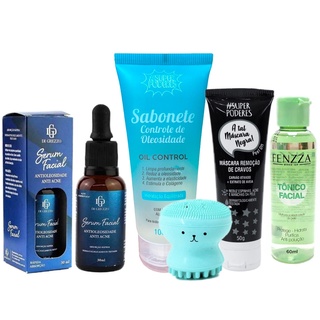 Kit Skin Care Antioleosidade Anti-acne Cuidado Facial Rotina Básica Pele Oleosa e Acneica SkinCare (1)