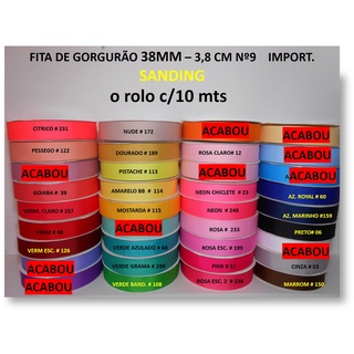 GORGURAO SANDING DE 38MM (Nº9), ROLO COM 10 METROS (FOTO 1)