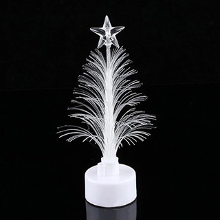 1PC Color Fiber Optic Slow Flash LED Mini Christmas Tree with Top Star Battery Powered (9)