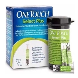 50 Tiras Reagentes Glicemia Fitas One touch Select Plus Flex - Para Glicosimetro Medidor Glicose Onetouch