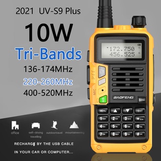 Rádio Baofeng UV-S9 PLUS Tri-band 10W Potente 220-260Mhz walkie talkie