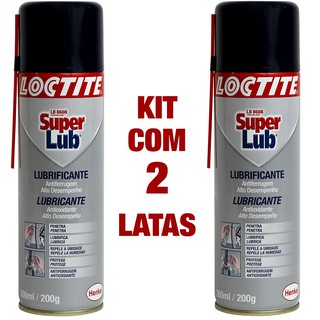 2 Desengripantes Spray Super Lub Lubrificante Antiferrugem WD micro óleo Alto Poder Penetrante 300ml Loctite antioxidante protege penetra e lubrifica (1)