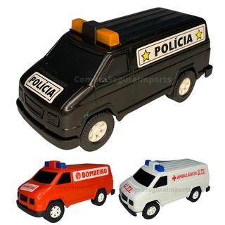 Carrinho De Brinquedo Bombeiro Polícia Ambulância Resgate (3)