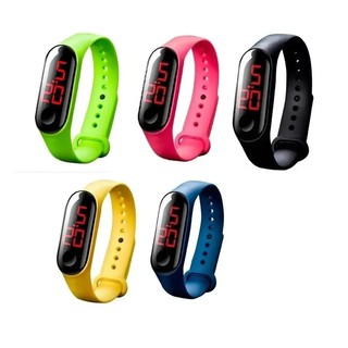 10 Relógios de LED Digital Unissex Led Sport com Pulseira Bracelete de Silicone Colors Top
