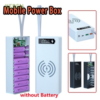 Keren 16x18650 Carga Diy Telefone Móvel Caixa De Carregamento Dual Usb Bateria Banco Do Poder Caso Carregadores / Multicolor