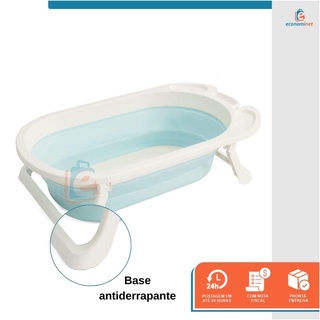 Banheira de Bebê Infantil Bagno Banheirinha Dobrável Portátil Confortável Compacta Banho Segurança - Cores (2)