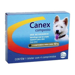 Vermífugo Para Cães Canex Composto Cx 4 Comprimidos (2)