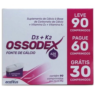 Cálcio Ossodex com Vitamina D3 E K2 - 90 comprimidos