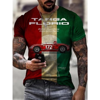 Fashion summer men's T-shirt European and American best-selling road racing 3d printing T-shirt unisex casual O-neck oversized T-shirt