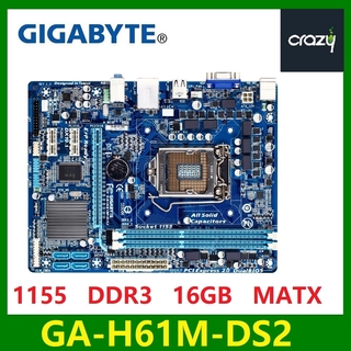 Gigabyte GA-H61M-DS2 motherboard H61M H61 DDR3 LGA 1155 Original motherboard MATX Used