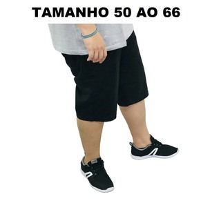 Bermuda Jeans sarja Masculina Colorida Com Lycra numero 50 ao 66 Plus Size preto tamanho grande