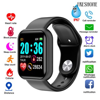 D20 Bluetooth Rechargeable Smart Watch Clock Calories Heart Rate Sleep Monitor