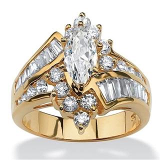 Anel Prata 3.20 Tcw Marquise Cut White Safira Noivado Aniversário | Silver 3.20 TCW Marquise Cut White Sapphire Engagement Anniversary Ring