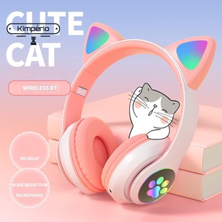 Fone De Ouvido Orelha De Gato Gatinho Cat Bluetooth Ear Com Led Rgb Headphone (1)