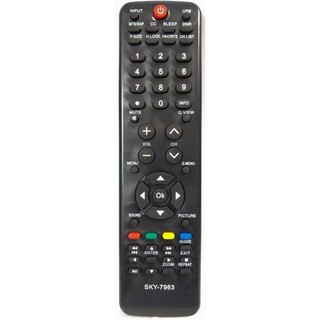 Controle Remoto Compatível Tv Smart Lcd H-buster Sky - 7963