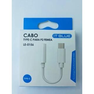IT-BLUE Cabo Adaptador Usb-c Type-c Para P2 femea Áudio Fone De Ouvido 3,5mm
