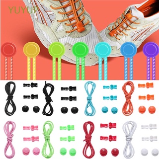 YUYUP Fashion Kids And Adult Quick Outdoor Sports Locking Shoes Accessories Sneakers Elastic No Tie Shoelaces/Multicolor