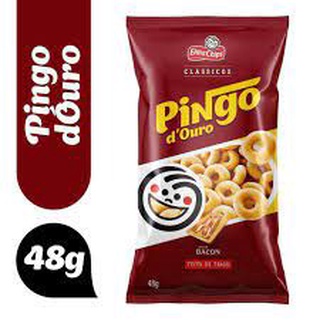 Salgadinho De Trigo ELMA CHIPS Pingo D'ouro Sabor Bacon Pacote 48 gramas - Novidade
