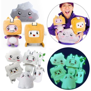 Lankybox Boxy / Foxy / Rocky Removable Luminous Cartoon Robot Brinquedos de pelúcia. Presente infantil de pelúcia transformado em travesseiro de cama de boneca