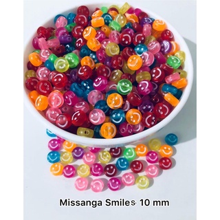 Missanga passante SMILES 10 mm (50 Gramas) Smile Pronta Entrega