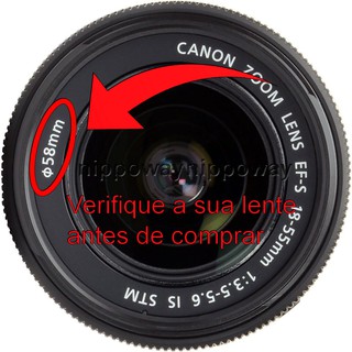 Parasol pétala rosca 58mm compatível Canon Nikon (2)