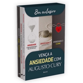 Box - Vença a Ansiedade com Augusto Cury 3 Livros - 1ª Edição de 2021 - Novo e Lacrado