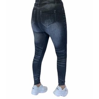 calca jeans fake leggin imita jeans preta realista com forro na parte de baixo