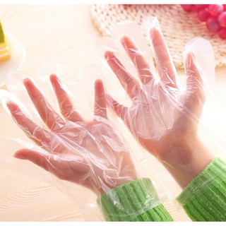 Luva Descartável Plástica Com 100 Unidades. Proteção Higiene Qualidade (1)