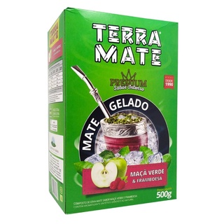 Erva Mate Tereré Premium Terra Mate Maça Verde e Framboesa 500gr