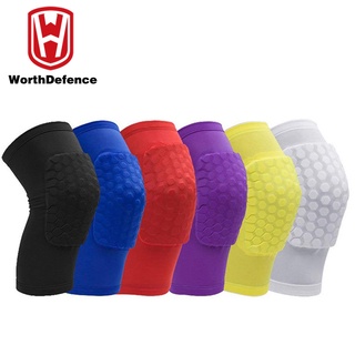 Worthdefência Joelheiras de basquete mangas de compressão para as pernas joelheira protetor de voleibol suporte de cinta