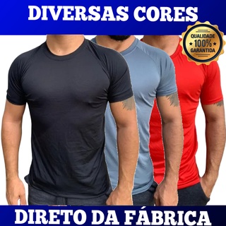 Promoção Camiseta Dry Fit Masculina Lisa - Casual Treino Academia Esportes Exercícios Corrida