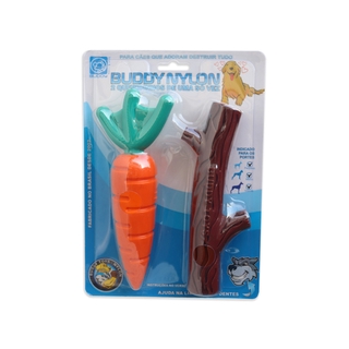 Mordedores Buddy Toys Queridinhos Nylon - Cenoura e Graveto (1)