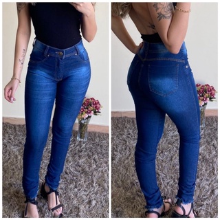 Calça Jeans Feminina Cintura Alta Hot Pants Básica