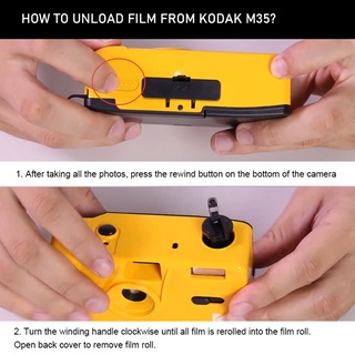 KODAK Retro Vintage M35 / M38 35mm Câmera de filme reutilizável céu azul/amarelo/verde hortelã/rosa/vermelho/grapefruit/cor lavanda (7)