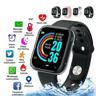 Y68 D20 Relógio Smart Watch com Bluetooth USB com Monitor Cardíaco Smartwatch Y68 D20