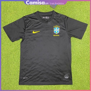 2021-2022 Camisa do Brasil Futebol Treino Preto Personalizada Nome Numero