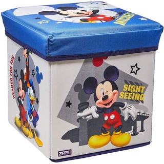 Puff Bau Infantil Mickey Porta Brinquedos 25x25x25Cm (1)