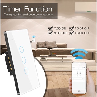 Interruptor Wifi/Inteligente Touch Com Controle Por APP &quot;Smart Life&quot; Amazon Para Parede-Remote control with Google home PIGGLE01 (2)