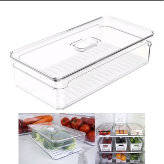 Organizador com tampa Clear Fresh para geladeira 30 x 15 x 7cm - Marca Ou OF200