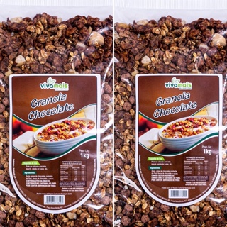 Kit 2 Granolas de Chocolate 1kg /Vivamais Alimentos