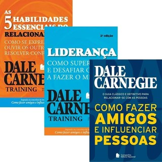 Kit 3 Livros - Como Fazer Amigos + 5 Habilidades Essenciais + Liderança - Dale Carnegie (1)
