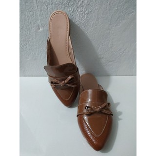Sapatilha Mule sandália scarpin marrom material NAPA qualidade e conforto