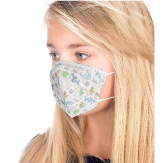 Kit 10 Máscaras Infantil Kn95 Proteção 5 Camada Respiratória Pff2 Descartável
